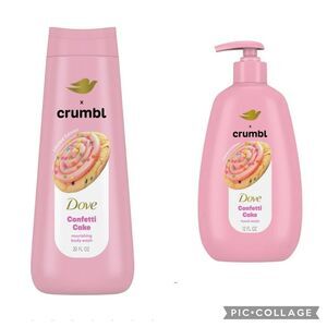 Dove x Crumbl Confetti Cake bundle of 2 products new Body Wash & Hand Soap